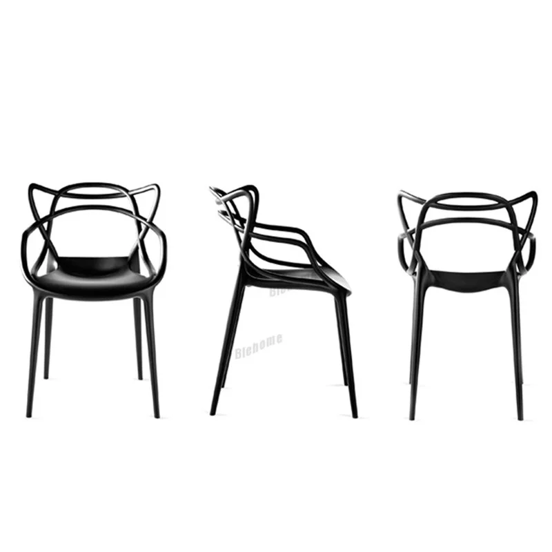 

Nordic Living Room Coffee Shop Dining Chairs Creative Kitchen Furniture Plastic Chair Outdoor Courtyard Designer Back Chair H
