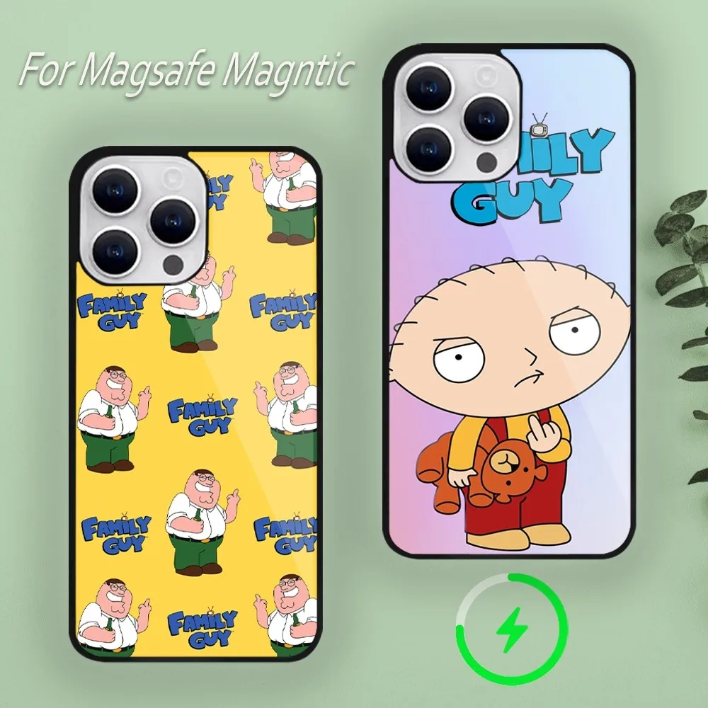Семейный G-Guy P-Peter Griffin чехол для телефона iPhone 13 12 11 14 15 Pro Max Plus Magsafe Магнитная