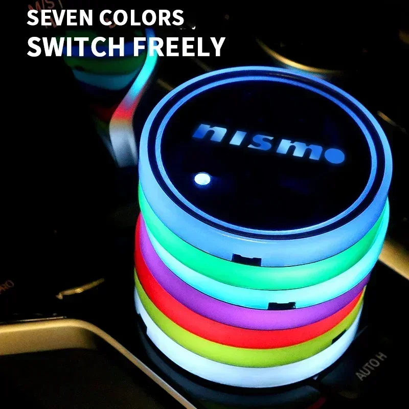 1/2 шт. красочный универсальный светодиодный автомобильный подстаканник RGB Light Mat