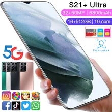 Unlocked Smartphone Global Version S21 Ultra 6.7 Inch 16GB+512GB Rom Android Mobile Phones Cellphones Celulares Smartphones