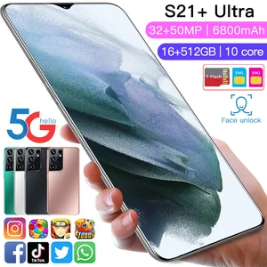 unlocked smartphone global version s21 ultra 6 7 inch 16gb512gb rom android mobile phones cellphones celulares smartphones free global shipping