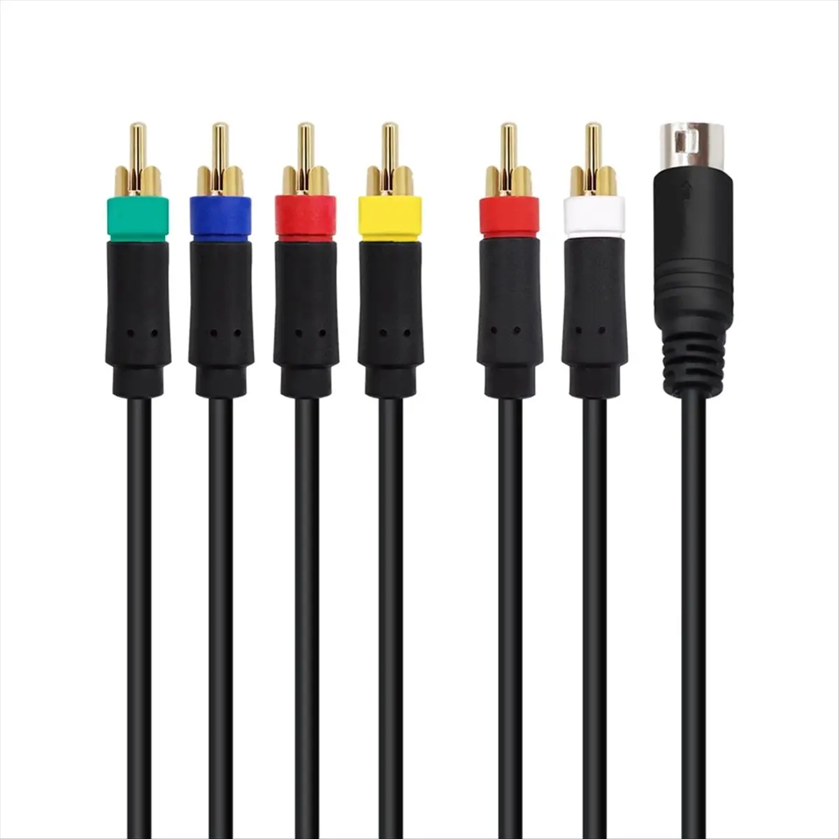 Фото Кабель DTC5 1.8M RGB/RGBS с разъемом MINI DIN-9Pin для игровых консолей Drive 2 MD2 с адаптером BNC №5
