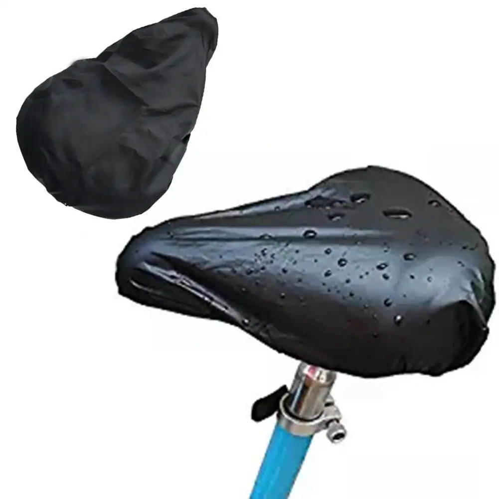 Outdoor Waterproof Bike Seat Rain Cover Elastic Dust UV Protector Bike Cover Bicycle Cover Accessories Saddle Resistant Rai F7O7