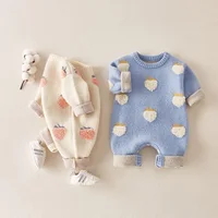 Spring and Autumn Baby One-piece Clothes Soft Cotton Sweater Crawling Romper Baby Girls Boys Jumpsuit Cute Print Overalls 0-24M