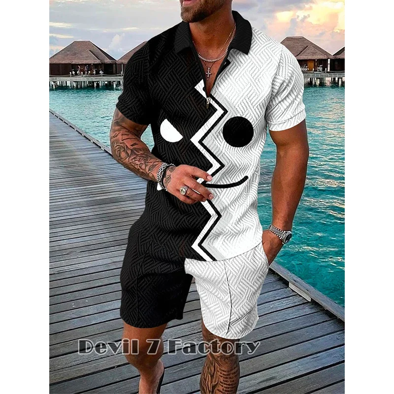Summer Polo T Shirt for Men High Quality Sets Fashion Luxury Short Sleeve Polo Shirt Shorts Suit Casual Clothing Men's Tracksuit