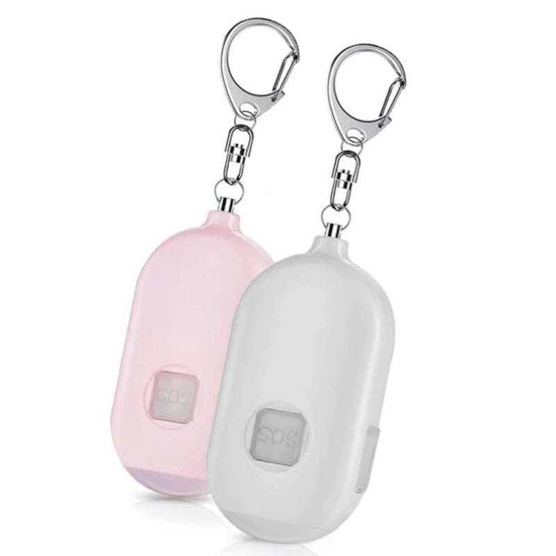 

2 Pcs Personal Keychain Alarm Siren -130 DB Loud Siren Song With LED Light Emergency Safety Alarm For Woman,Girls,Kids