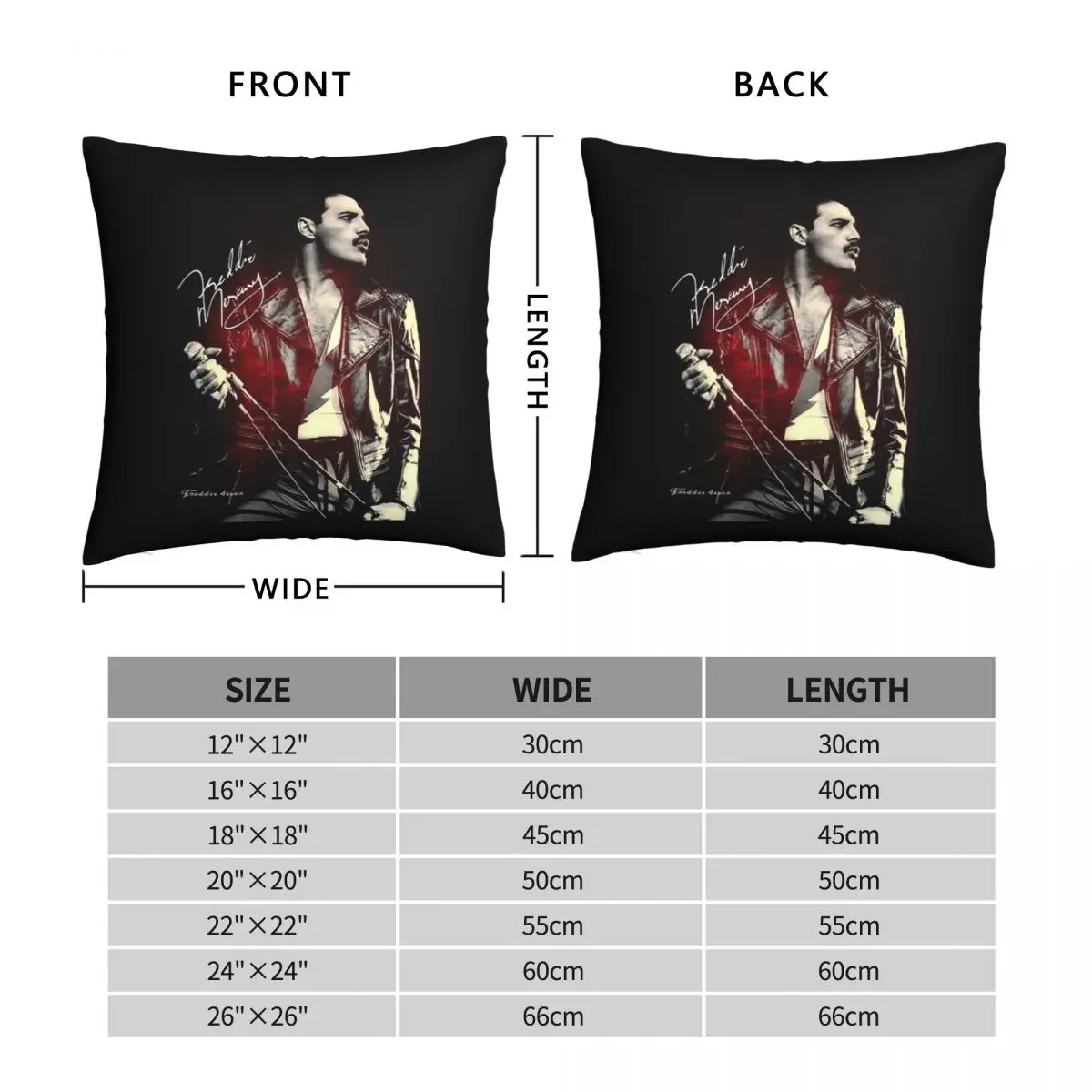 Квадратная подушка Freddie Mercury искусственная из полиэстера льняной бархата