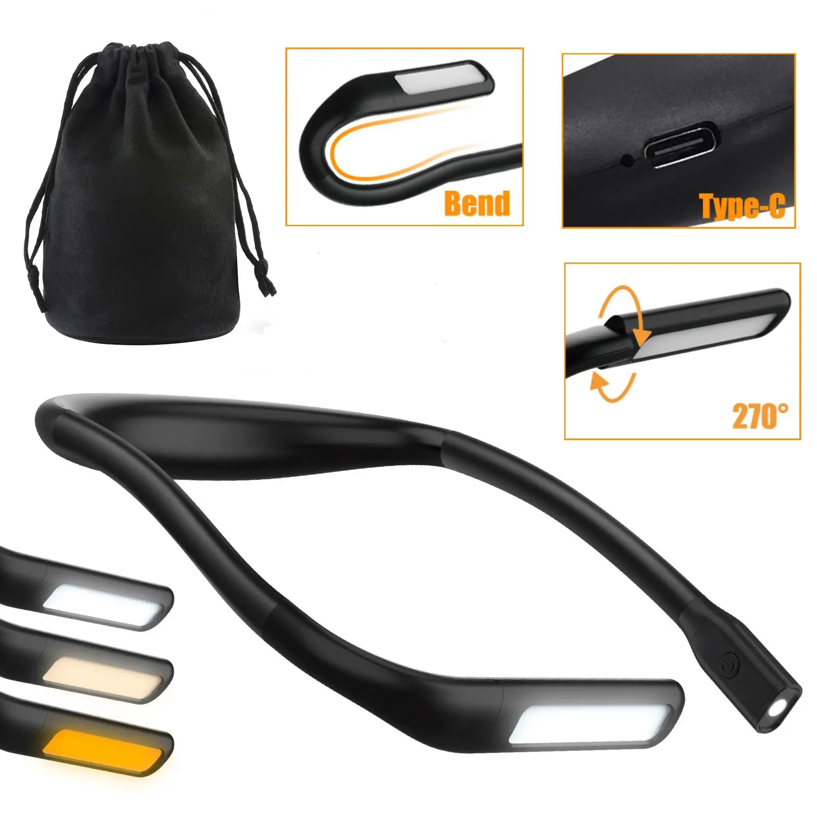 

Светодиодный шейный светильник для чтения USB rechargeable