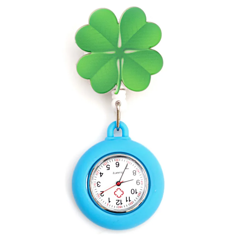 Female Watches Quartz Chest Pocket Watch Student Gift Lovely Cartoon Nurse Pocket Watch Doctor Scalable Silicone Nurse Table