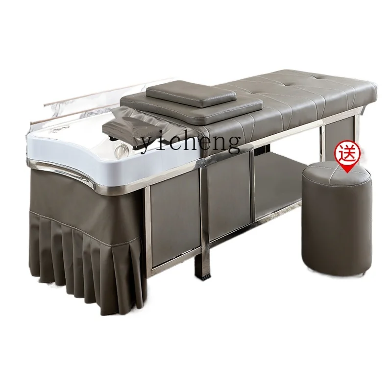 

YY Thai Head Therapy Shampoo Chair Barber Shop for Hair Salon Stainless Steel Bed