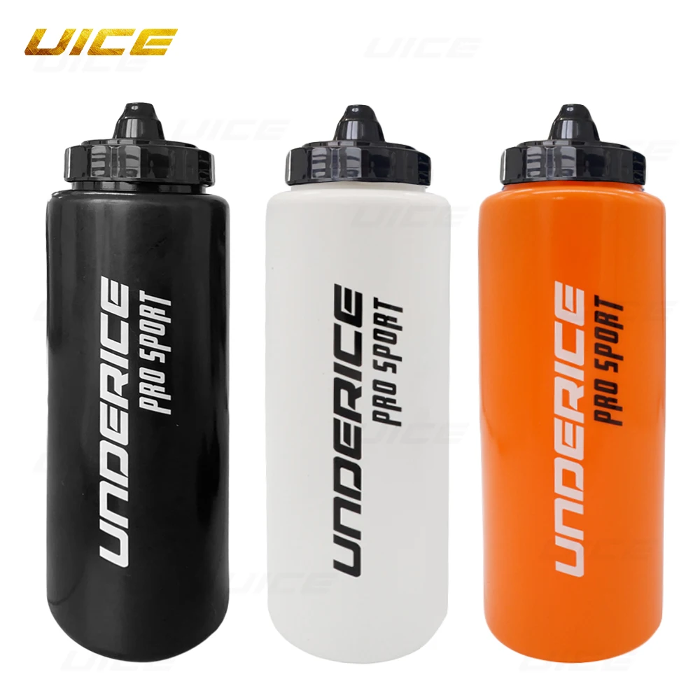 Hockey Water Bottle Sports Bottle 1000ML Hockey Gloves BPA Free Ice Hockey Football Lacrosse Bottles Sports Equipment