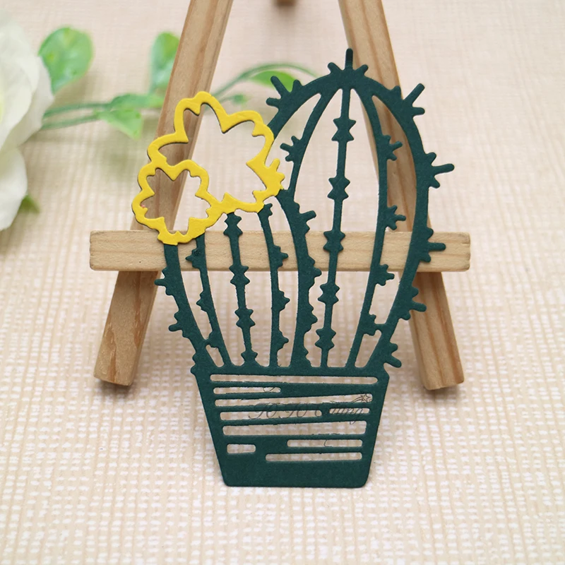 

Металлические Вырубные штампы, кактус, рукоделие, вырезанная вручную, бонсай, разрезанная бумага, для обучения DIY классу