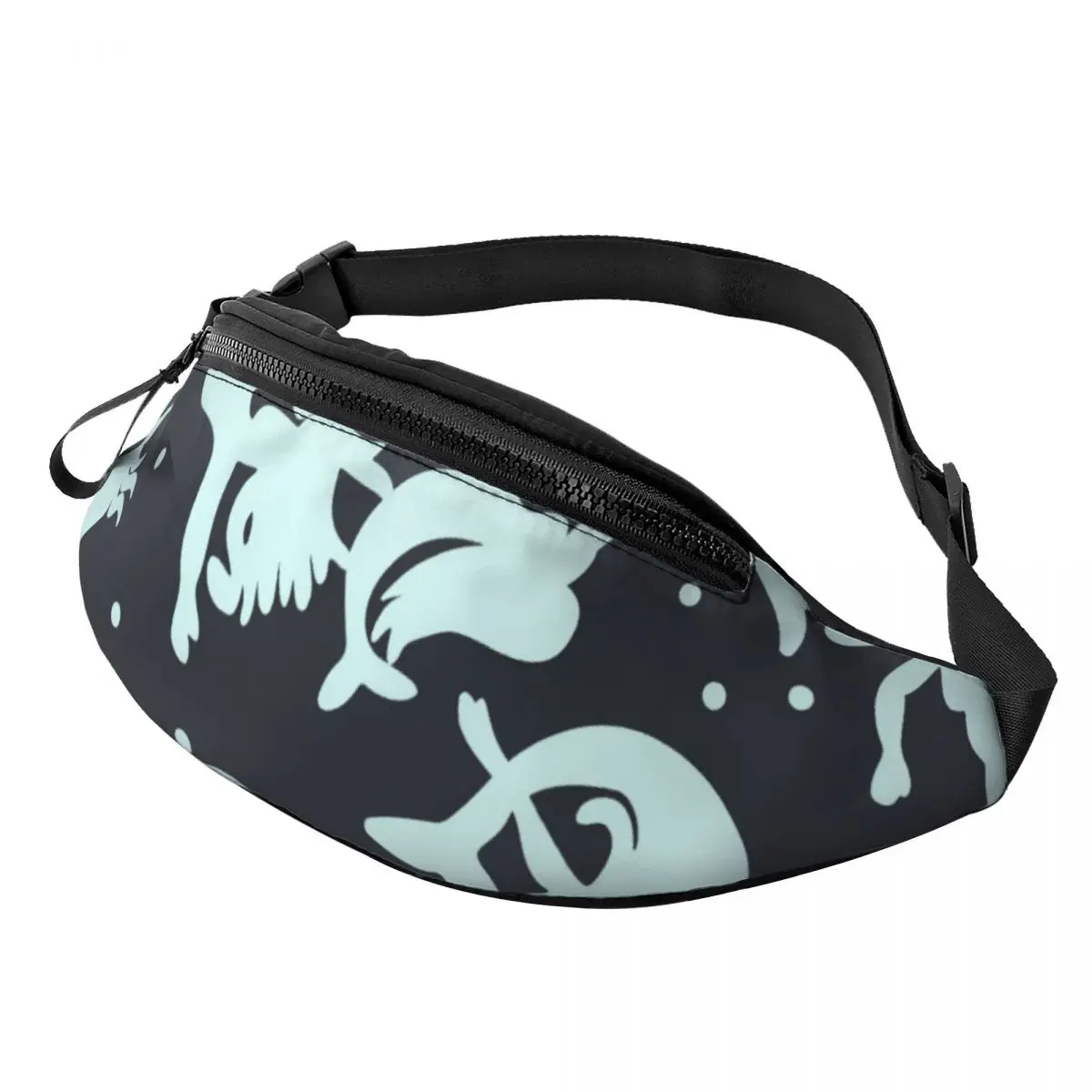 

Mermaid Silhouette Waist Bag Cute Dots Print Print Polyester Waist Pack Bicycle Teenagers Bag