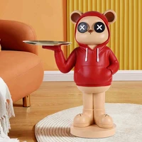 modern art offic home decoration resin button bear statue living room floor decor figurin fashion animalfigurine model sculpture