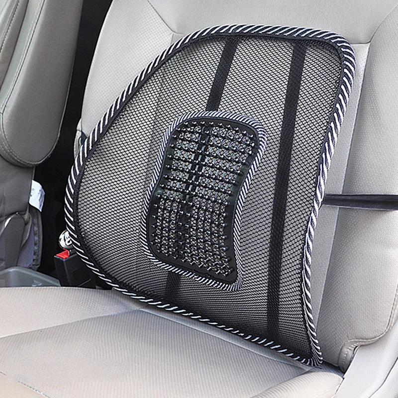 

New Car Seat Office Chair Massage Back Lumbar Support Mesh Ventilate Cushion Pad Black Mesh Back Lumbar Cushion for Car Driver