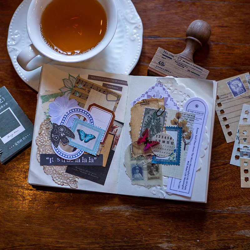 Dimi 50 листов винтажный мини-блокнот для записей с листьями металлическая Милая