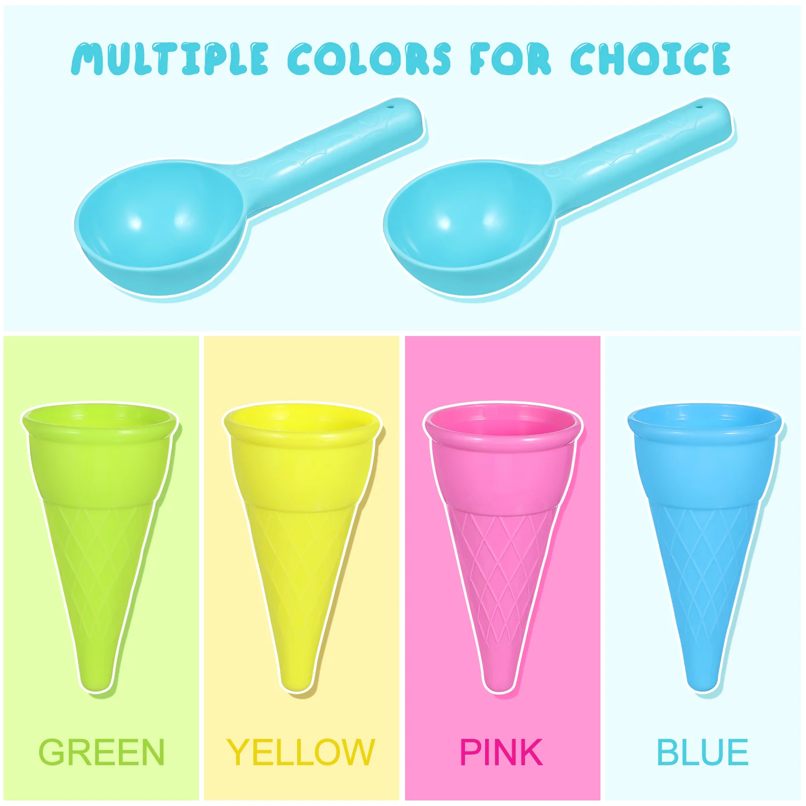 Toyandona Play House Beach Ice Cream Cone Scoop Set (случайный цвет 5 шт./упак.) 2 упаковки на продажу