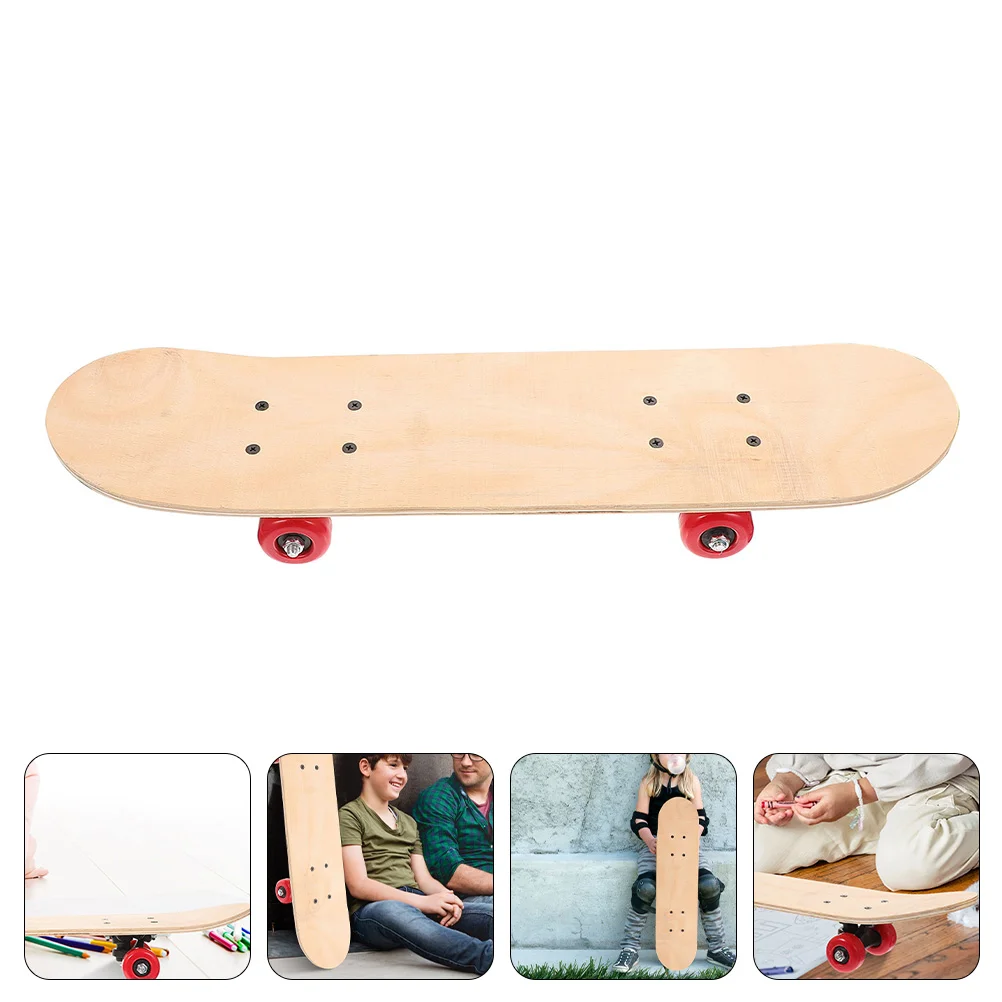 

Skateboard Longboard Kids Cruiser Blank Skateboards Double Diy Complete Concave Penny Boards Kick Maple Standard Mini Board