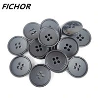 1020pcs 20mm 4 hole black high resin buttons decorative coat kids sewing clothes accessory round shirt button garment