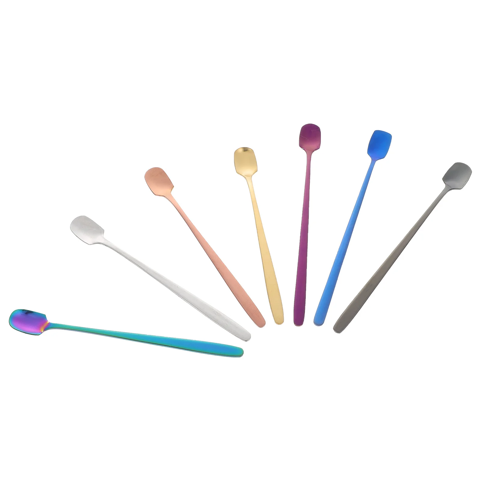 

7pcs Coffee Spoons Stainless Steel Coffee Scoops Tea Cocktail Stirring Spoons