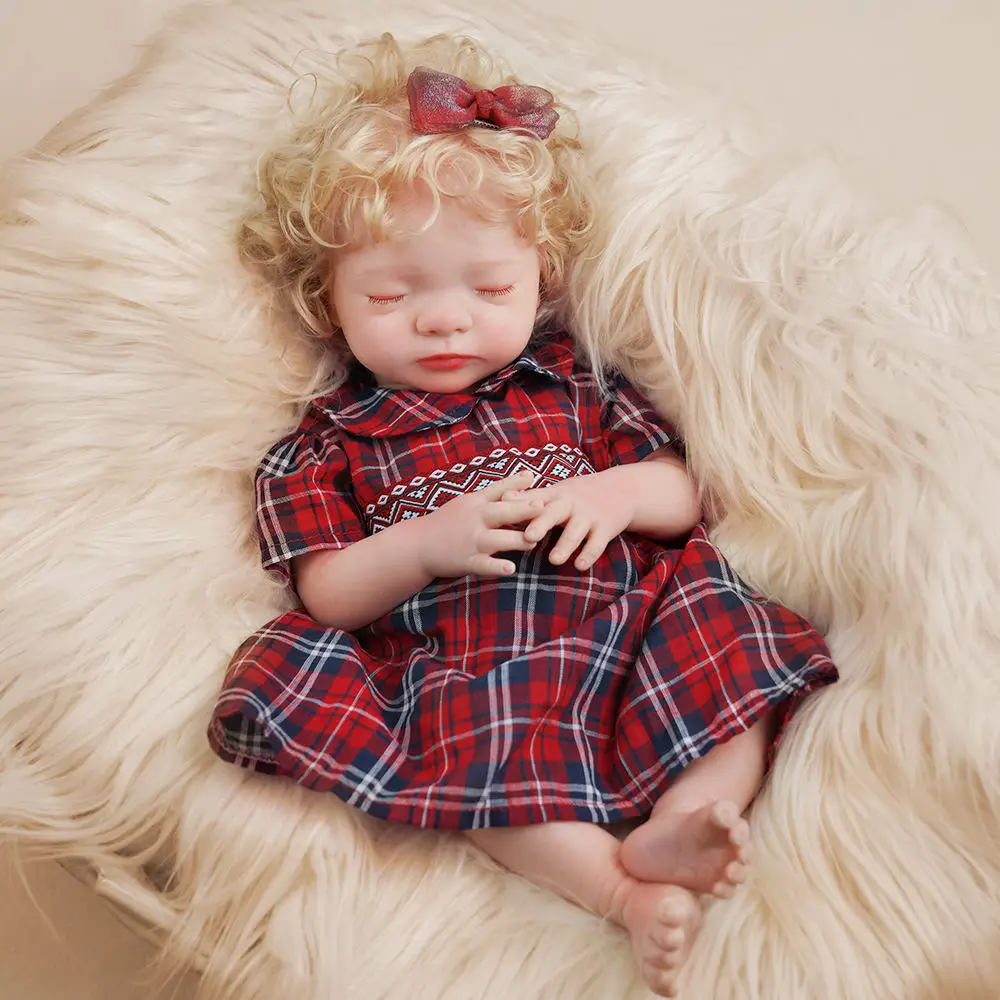 

Toy Reborn Doll bonecas infantil meninas reborn bebé bebe silicona cuerpo entero 100℅ real Free Shipping 18 inch