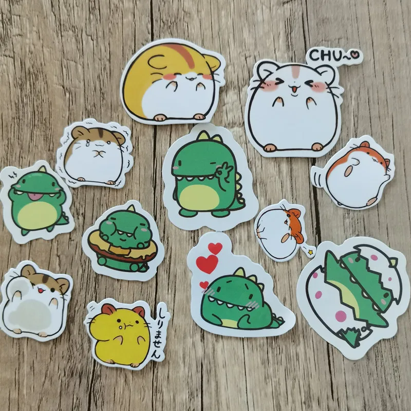 

Vintage cute cartoon dragon Material Sticker DIY Scrapbooking Junk Journal Cute Aniaml Diary Stickers Seal Decoration