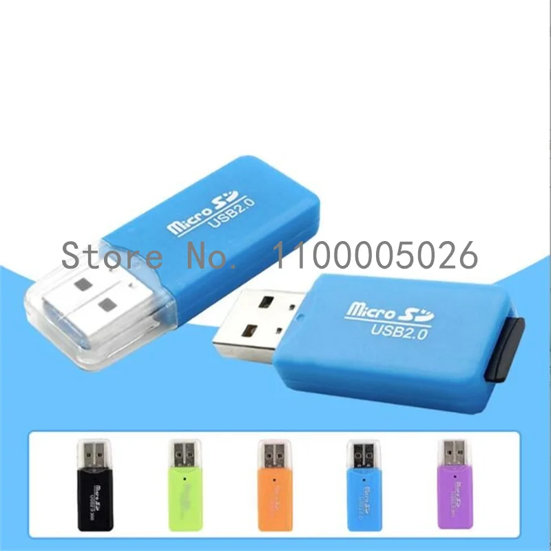 100PCs/Lot High Speed mini Micro SD T-Flash TF Card Reader USB 2.0 With Lid Adapter Memory Best price |