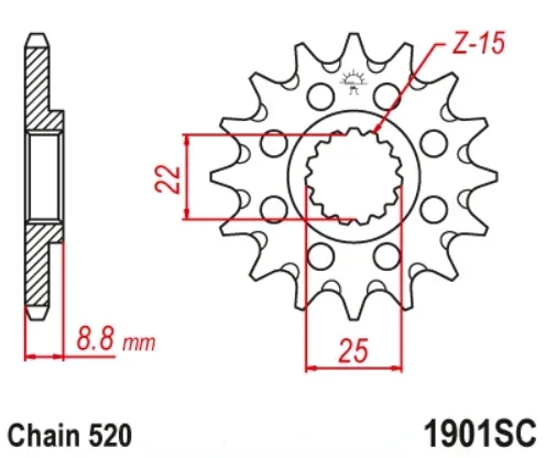Передняя Звездочка мотоцикла 520 для K.T.M 505 SX SX-F XC-F 144 200 EXC MXC XC 360 380 420 Enduro MX 495 525 SMR 560 540