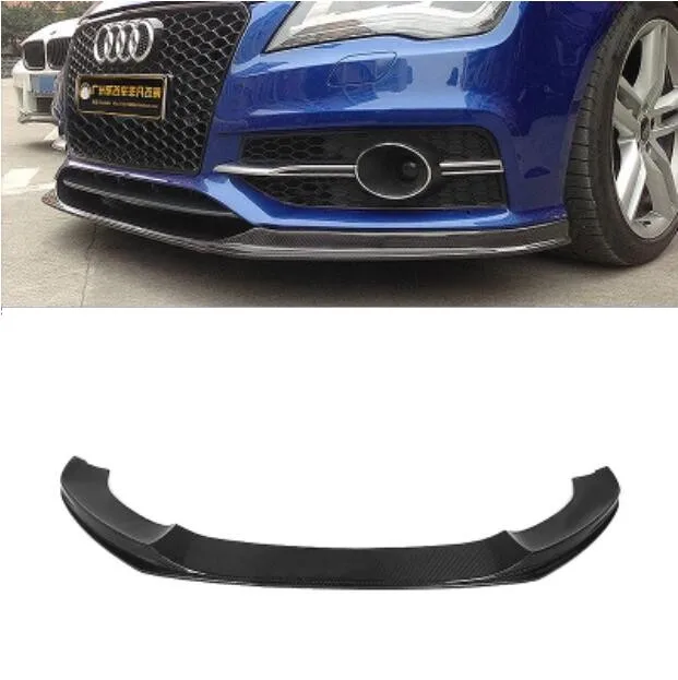 

A7 S7 Real Carbon Fiber Front Bumper Lip Splitter Diffuser Lip Spoiler For Audi A7 S7 Sline 2013 2014 2015 2016 2017 2018