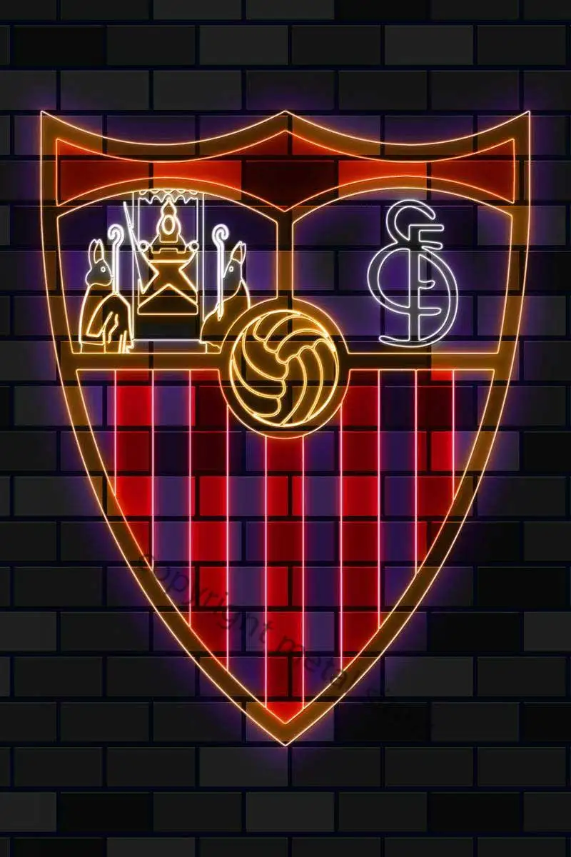 

Неоновая вывеска «Севилья» Fc, ретро винтажная металлическая вывеска, жестяная вывеска, оловянные пластины, Настенный декор, неоновая вывес...