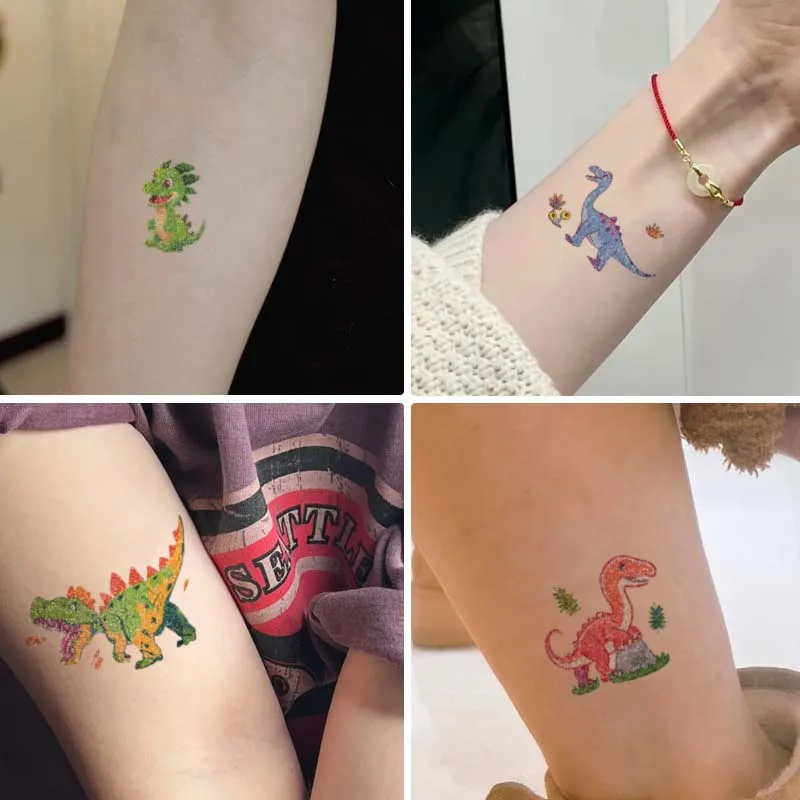 Светящийся набор временной татуировки в форме сердца с 6 предметами для рук и