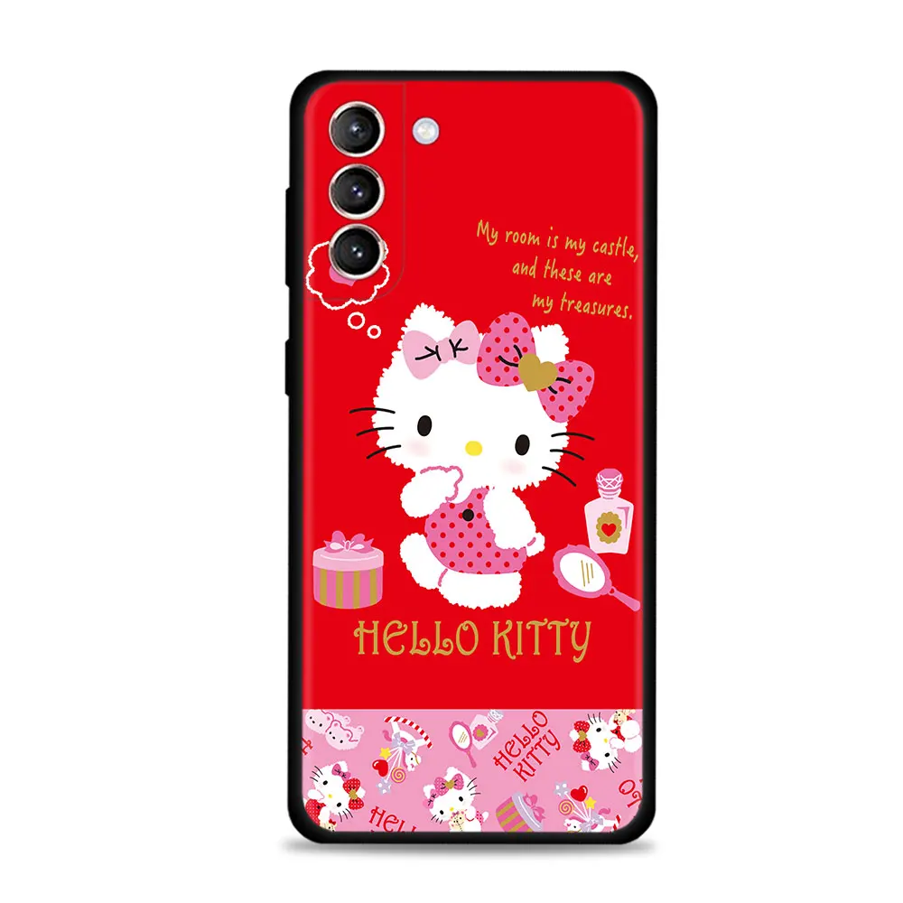 Hello Cat Cellphone Cover For Samsung Galaxy S22 S21 S20 FE Ultra S9 S10 Plus S10e S8 Note 10Plus 20Ultra Phone Case |