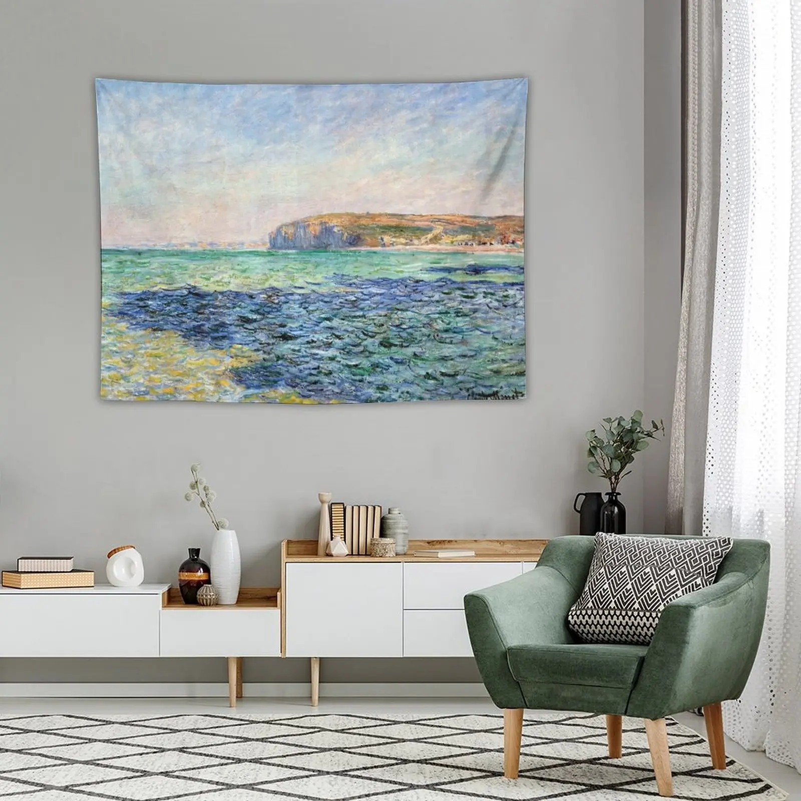 1882-клод Моне-тени на море. Гобелен The клюшек дневного света x 80 эстетический