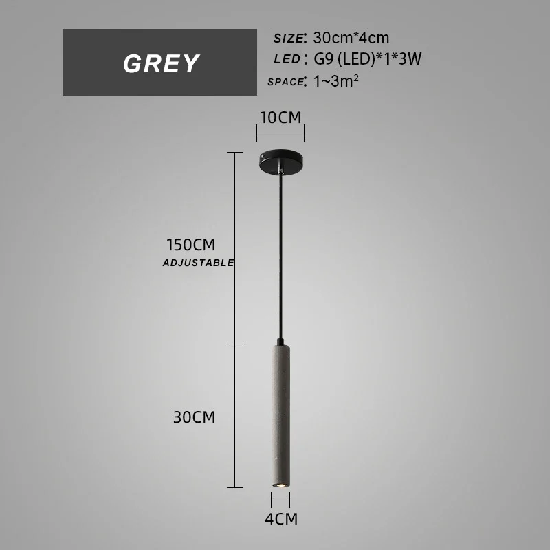 

Подвесной светильник JOYINLED, цементный, регулируемый, натуральный белый