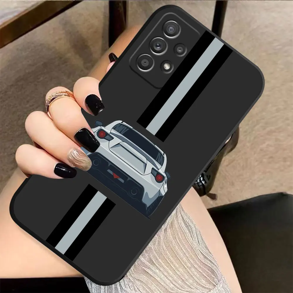 Case For Samsung Galaxy A91 A14 A73 A72 A71 A53 A52 A51 A42 A33 A32 A22 A21S A715F A52S A22S 4G 5G Case Pink Silver Sports Car