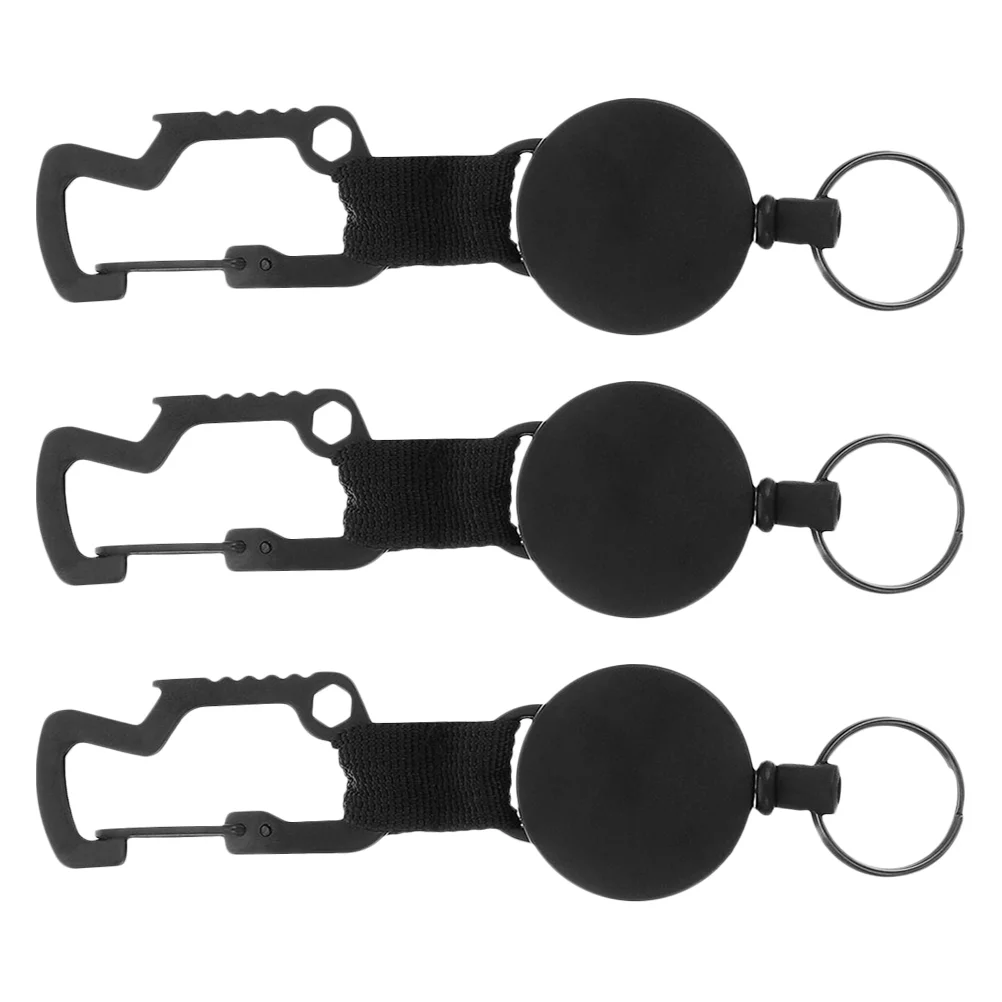 

3Pcs Anti- Lost Carabiner Retractable Carabiner Keychains Keys Holder for Outdoor Retractable Keychain