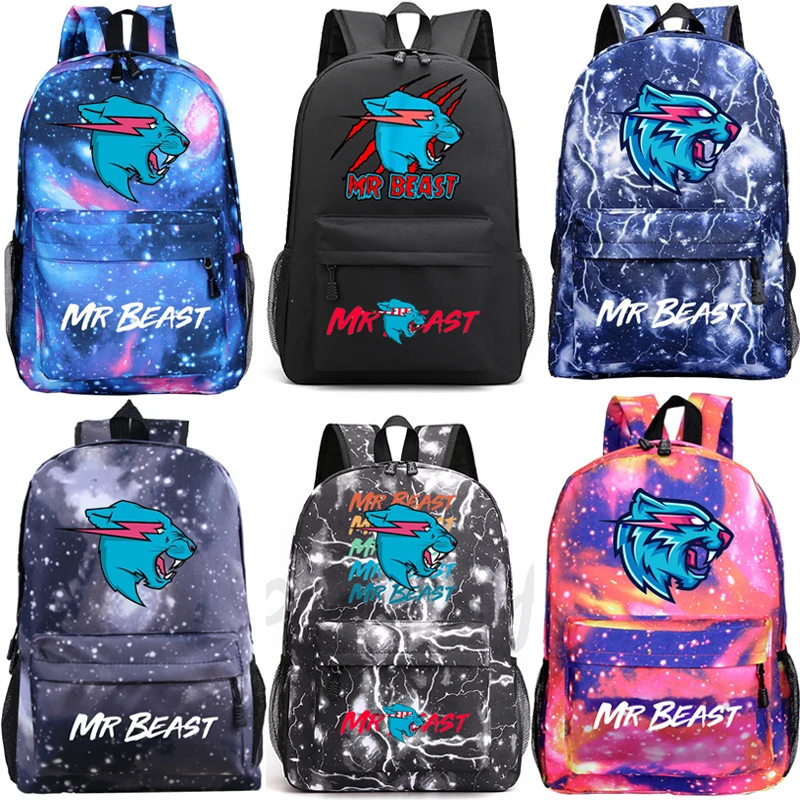 

Mr Beast Lightning Cat Backpack for Boys Girls Studen School Bag Children Backpacks Teenage Travel Bag Laptop Knapsack Schoolbag