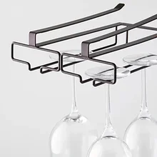Cup Holder Without Perforation Upside Down Waterlogging Glass Cup Holder Hanging Wine Cup Storage Rack Manager Kitchen Tools