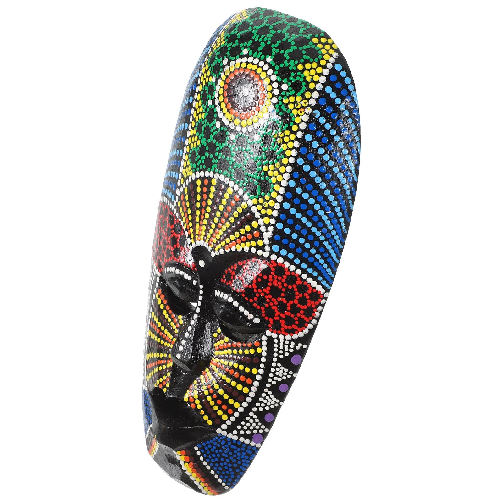 

Tribal Mask Ornament Wooden Mask Decorative Carved Mask Ornament Tiki Mask Decor (Random Style)