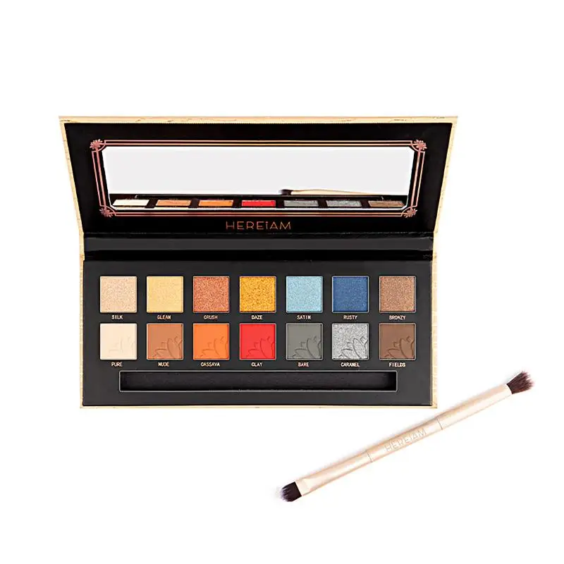 

Eyeshadow Makeup Palette 14 Colors Eye Shadow With Brush Highly Pigmented Long Lasting Professional Matte Shimmer Colorful