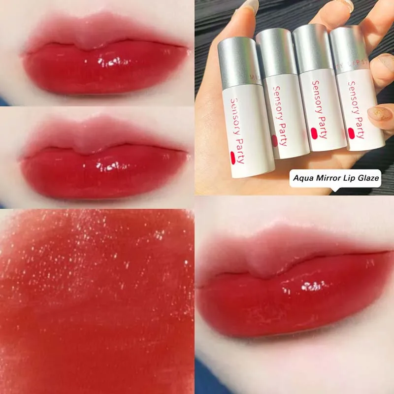 

6 Colors Moisturizing Mirror Lip Glaze Long Lasting Lip Gloss Liquid Lipstick Lip Oil Red Lips Tint Care Makeup Korean Cosmetics