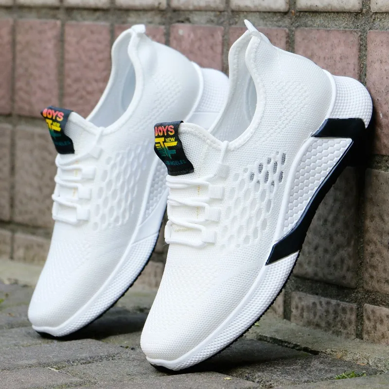 

Pop Sports Shoes Men's Breathable Casual Mesh Shoes Comfort Increase Lace-up Non-slip Low-top Running Shoes