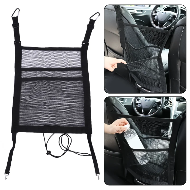 

Car Seats Organizer Pocket Nets Seat Mesh Storage Elastic Polyester Nets Bag Auto Car Truck Universal Seat Storage Nets Pocket