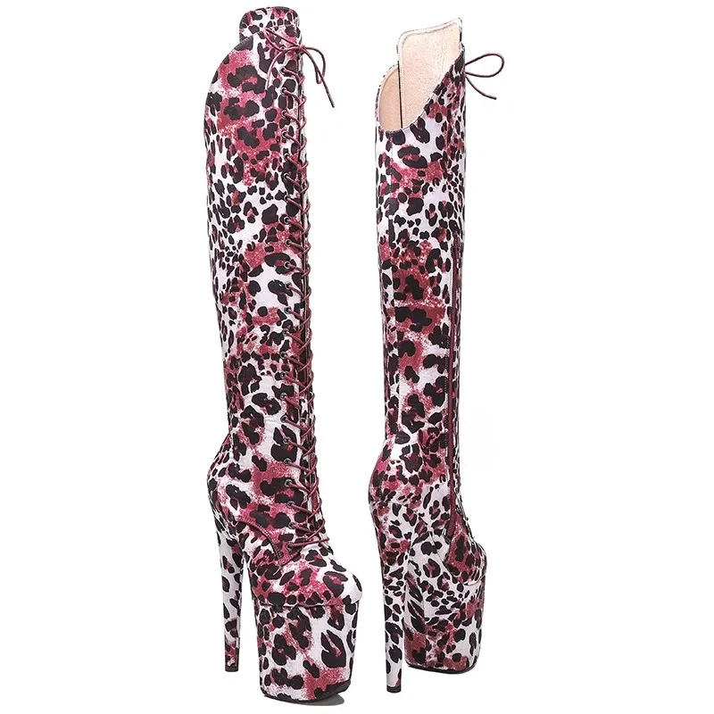 LAIJIANJINXIA/Новинка 20 см/8 дюймов женские вечерние сапоги до колена на платформе с