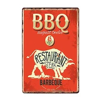 patisaner barbecue tin sign retro metal plaque wall poster board bar decoration farmhouse decoration 20x30cm