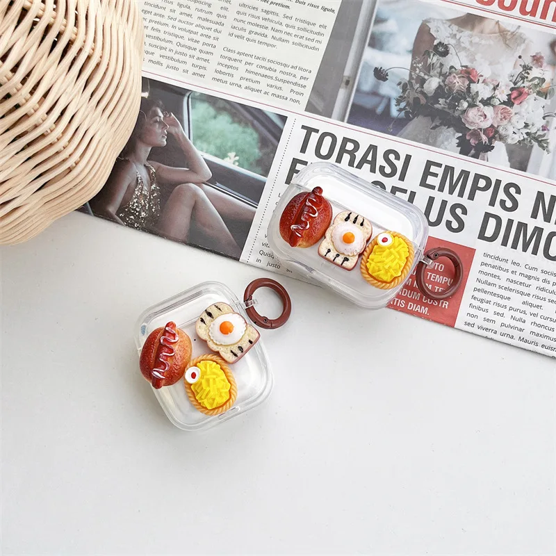 

Hot Dog Bread Egg Toast AirPods 3 Case Apple AirPods 2 Case Cover AirPods Pro Case IPhone Earphone Accessories Air Pod Case