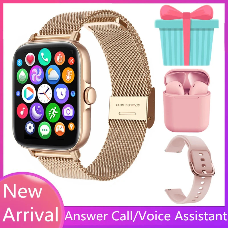 

Smart Watch Bluetooth Call Women Whatsapp Message Push DIY Watchface Heart Rate Monitor Waterproof IP67 Smartwatch VS P28 Plus