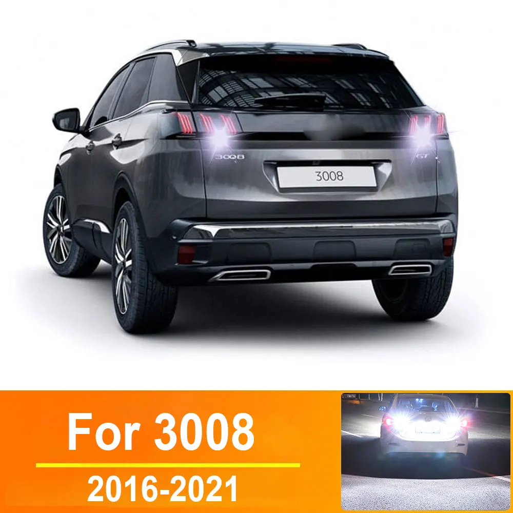 

Автомобильный Светодиодный Задний Фонарь Для Peugeot 3008 SUV 2016-2021, Фонари Заднего Хода, 2400LM, Высокая Яркость