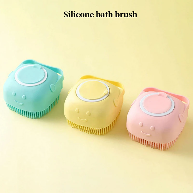 

Silicone Pet Shower Brush Replaceable Body Washclothes Fast Foaming Cute Magic Brush Full Body Massage Brush Bathroom Accessory