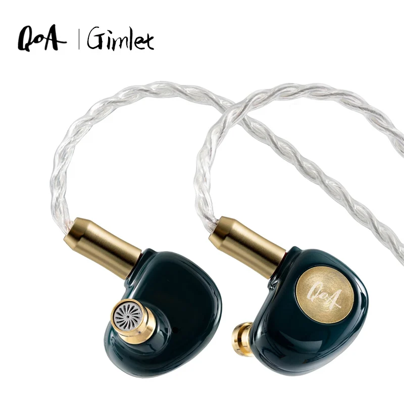 

Qoa Gimlet Earphone 10mm Lcp Diaphragm Dynamic Driver 4-core Ofc Silver Plated With 0.78 2pin Cable Earbuds